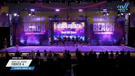 Heat All Stars - Fierce 4 [2024 L4 Junior - D2 Day 2] 2024 ACDA Reach the Beach Cheer Grand Nationals