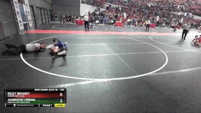 105 lbs Cons. Round 3 - Harrison Urban, MGM Silver Spartans vs Riley Brandt, Pirate Mat Club