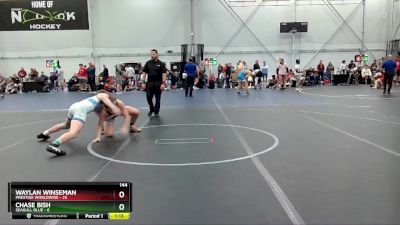 144 lbs Semis (4 Team) - Chase Bish, Seagull Blue vs Waylan Winseman, Prestige Worldwide