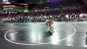 W-106 lbs Quarters & 1st Wb (16 Team) - Jillian Worthen, Iowa vs Annika Futch, Utah