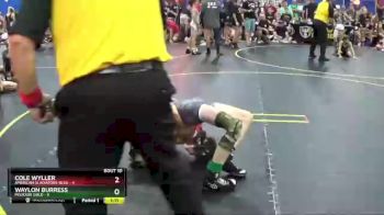 85 lbs Round 4 (6 Team) - Cole Wyller, American Gladiators-Blue vs Waylon Burress, Missouri Gold