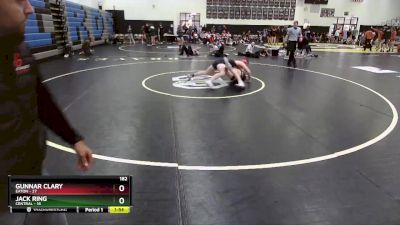 182 lbs Round 3 (10 Team) - Gunnar Clary, Eaton vs Jack Ring, Central