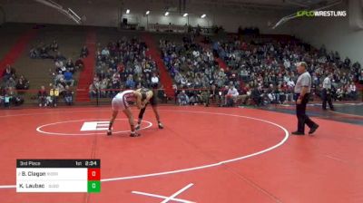 157 lbs 3rd place - BJ Clagon, Rider University vs Kevin Laubach, Bloomsburg University