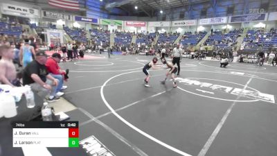 74 lbs Semifinal - Jaxyn Duran, Valley Bad Boys vs Jack Larson, Platte Valley Junior Wrestling