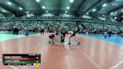 80 lbs Cons. Round 2 - Ryken Hedgpeth, Palmyra Youth Wrestling Club-AAA vs Lynkin Carter, Honey Badger Wrestling Club-A 