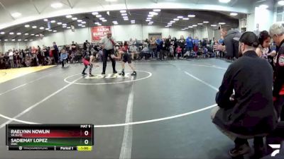 59-62 lbs Semifinal - Raelynn Nowlin, VA Elite vs SadieMay Lopez, DWC