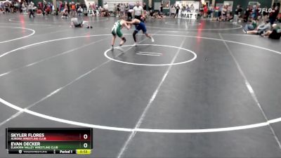 132 lbs Cons. Round 2 - Skyler Flores, Aurora Wrestling Club vs Evan Decker, Elkhorn Valley Wrestling Club