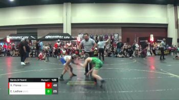 96 lbs Semis (4 Team) - Ezra Ledlow, Untouchables vs Xavier Flores, Contenders Wrestling Academy Blue