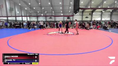 106 lbs Champ. Round 2 - Analu Woode, HI vs Michael Tu, WA