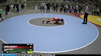 106 lbs Round 5 - Javier Mendoza, Salem Elite Mat Club vs Taven Deck, COWA