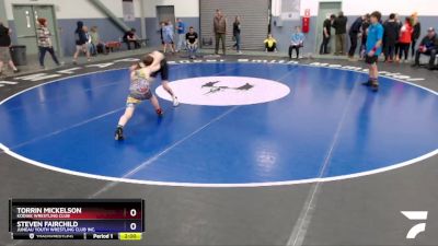 108 lbs Final - Torrin Mickelson, Kodiak Wrestling Club vs Steven Fairchild, Juneau Youth Wrestling Club Inc.