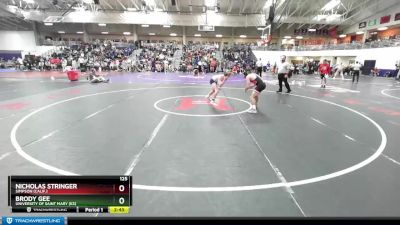 125 lbs Cons. Round 2 - Brody Gee, University Of Saint Mary (KS) vs Nicholas Stringer, Simpson (Calif.)