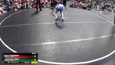 80 lbs Quarterfinals (8 Team) - Riley Pedersen, Nebraska Blue vs Christian West, Kansas Rattlers