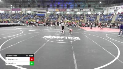 54 lbs Quarterfinal - Zane Gomez, Pomona Elite vs Brooks Duell, Burlington Youth Wrestling