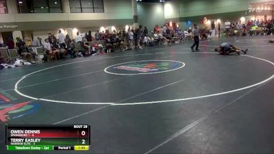 120 lbs Round 4 (16 Team) - Terry Easley, Warrior Elite vs Owen Dennis, Springboro 1