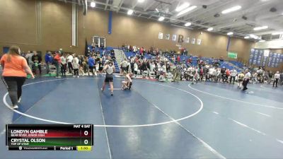 115 lbs 3rd Place Match - Londyn Gamble, Bear River Junior High vs Crystal Olson, Top Of Utah