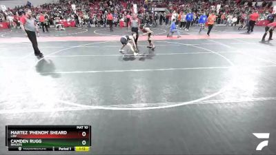 100 lbs 1st Place Match - Camden Rugg, Ringers vs Martez `Phenom` Sheard, LAW