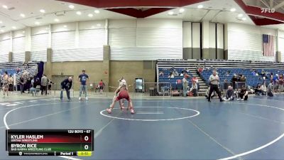 67 lbs Cons. Semi - Byron Rice, Bad Karma Wrestling Club vs Kyler Haslem, Uintah Wrestling