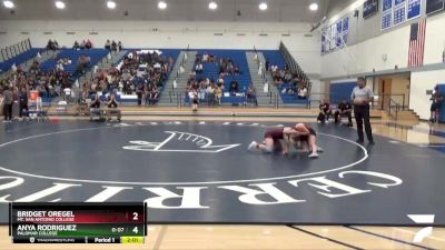 136 lbs Quarterfinal - Bridget Oregel, Mt. San Antonio College vs Anya Rodriguez, Palomar College