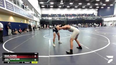 149 lbs Cons. Round 3 - Jake Topartzer, Cerritos vs Isaac Flores, Bakersfield College