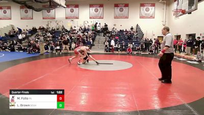 132 lbs Quarterfinal - Michael Follo, Pinkerton Academy vs Logan Brown, Souhegan