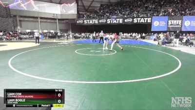 1A 165 lbs Champ. Round 1 - Liam Bogle, Deer Park vs Liam Cox, Columbia (White Salmon)