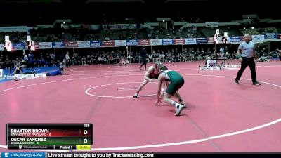 125 lbs Finals (2 Team) - Oscar Sanchez, Ohio University vs Braxton Brown, University Of Maryland