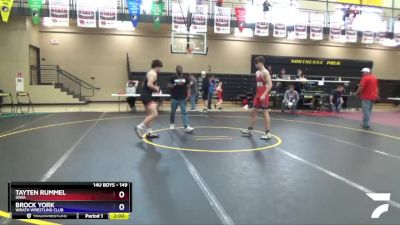 149 lbs Quarterfinal - Tayten Rummel, Iowa vs Brock York, Wrath Wrestling Club