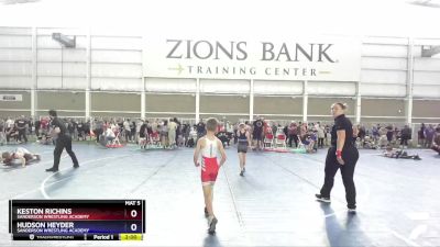 70 lbs 5th Place Match - Keston Richins, Sanderson Wrestling Academy vs Hudson Heyder, Sanderson Wrestling Academy