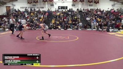 126 lbs Champ. Round 2 - Nathan Wood, Point Pleasant vs Charlie Desena, Lake Highland Prep