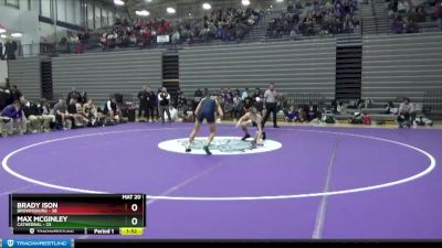 138 lbs Quarterfinals (8 Team) - Max McGinley, Cathedral vs Brady Ison, Brownsburg