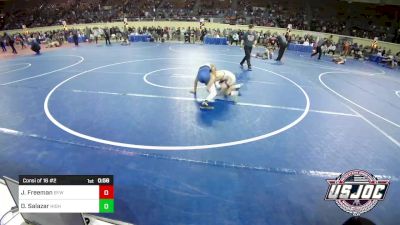 106 lbs Consi Of 16 #2 - Javon Freeman, Bristow Youth Wrestling vs Dominic Salazar, High Ground Wrestling