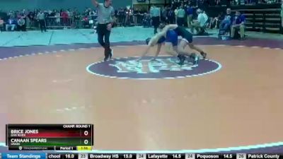 2 - 120 lbs Quarterfinal - Canaan Spears, Union vs Brice Jones, Dan River