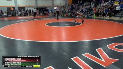 N-11 lbs Semifinal - Kanaan Edmund, CRK Junior Cougar Wrestling Cl vs Thomas Rohner, Big Game Wrestling Club