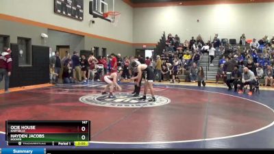 147 lbs Round 3 - Ocie House, Hartselle vs Hayden Jacobs, Hoover