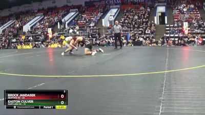 132 lbs Quarterfinals (8 Team) - Brock Jandasek, Bedford HS vs Easton Culver, Hartland HS