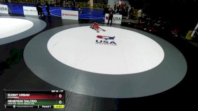 77 lbs Cons. Round 4 - Sunny Urban, California vs Nehemiah Salcido, Shafter Youth Wrestling