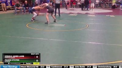 2 - 132 lbs Quarterfinal - Joshua James Lamb, Madison County vs Mason Hylton, Glenvar