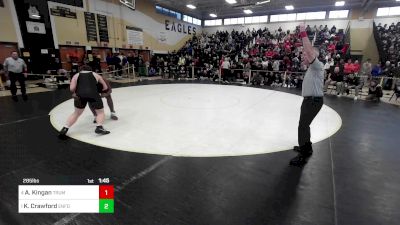 285 lbs Semifinal - Alex Kingan, Trumbull vs Keonta Crawford, Enfield