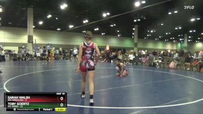 120 lbs Round 4 (16 Team) - Toby Goertz, STL Green vs Sarah Walsh, RPA Wrestling