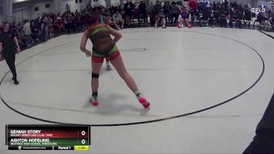 128 lbs Quarterfinal - Ashton Hofeling, Beatrice High School Wrestling vs Geniah Story, Rocket Wrestling Club / RWC