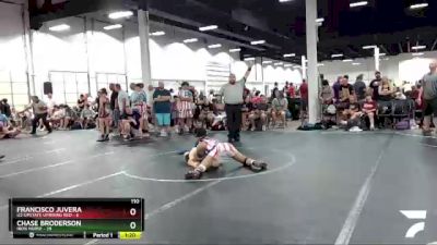 110 lbs Round 2 (8 Team) - Chase Broderson, Iron Horse vs Francisco Juvera, U2 Upstate Uprising Red