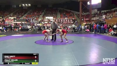 130 lbs Cons. Round 1 - Emily Britt, Columbus vs Finley Keller, Tonganoxie HS