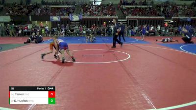 70 lbs Champ. Round 1 - Grady Hughes, Worland Wrestling Club vs Henry Tasker, Summit Wrestling Club