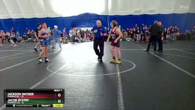 120 lbs Finals (2 Team) - Jacob Bystry, Madison 212 vs Jackson Snyder, Phoenix WC