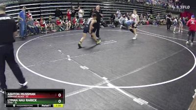 120 lbs Semis & 1st Wrestleback (8 Team) - Lyman Nau Rarick, Utah vs Ashton Mussman, Nebraska Black