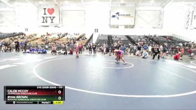 170 lbs Quarterfinal - Ryan Brown, Ruthless Aggression Wrestling Club vs Caleb Mccoy, Journeymen Wrestling Club