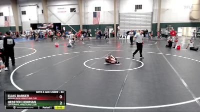 60 lbs 3rd Place Match - Elias Barker, Broken Bow Wrestling Cub vs Hesston Hohman, Centennial Wrestling Club