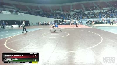 4A-145 lbs Champ. Round 1 - Maverick Heimbuck, Scappoose vs Cutter Marsh, Crook County