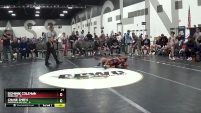 70 lbs Placement Matches (8 Team) - Chase Smith, Minions Black (GA) vs Dominik Coleman, Rebellion